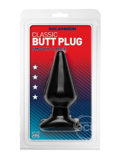 DOC JOHNSON CLASSIC BUTT PLUG - LARGE - BLACK