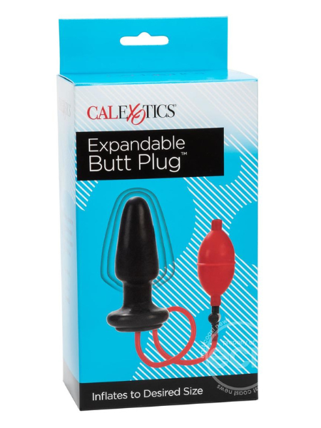 EXPANDABLE BUTT PLUG BLACK AND RED