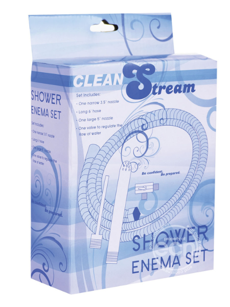 CLEANSTREAM SHOWER ENEMA SET - SILVER