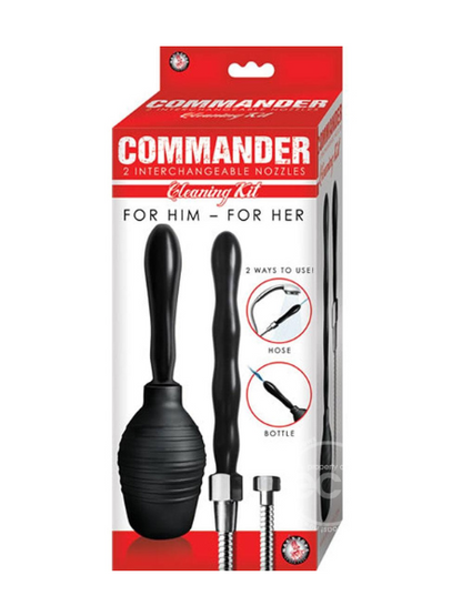 COMMANDER CLEANING KIT WITH TWO NOZZLES - BLACK