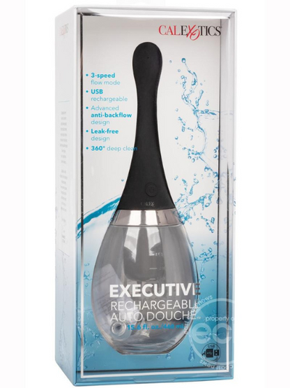 EXECUTIVE RECHARGEABLE AUTO SILICONE DOUCHE - BLACK