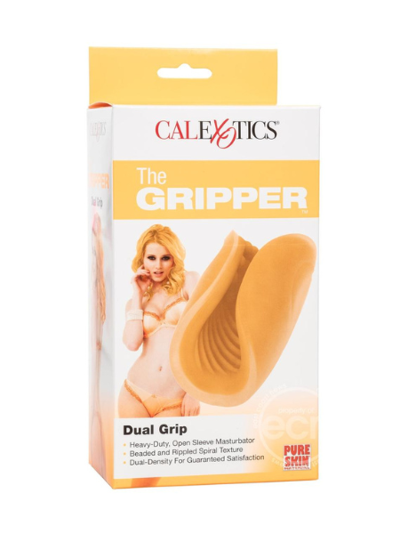 THE GRIPPER DUAL GRIP MASTURBATOR - ORANGE