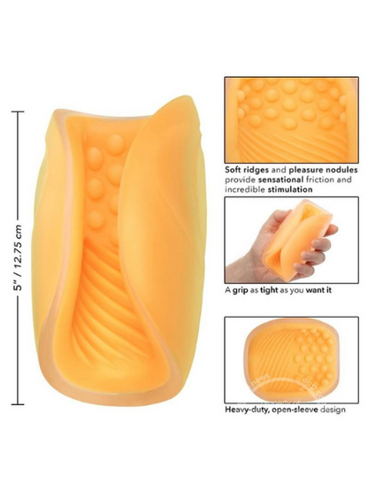 THE GRIPPER DUAL GRIP MASTURBATOR - ORANGE