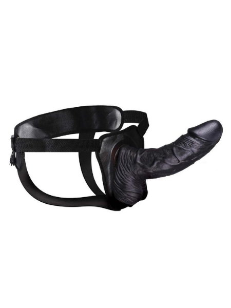 ERECTION ASSISTANT HOLLOW STRAP-ON 8IN - BLACK