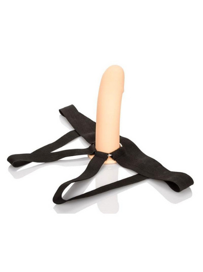 SILICONE PPA PENIS EXTENDER WITH JOCK STRAP - VANILLA