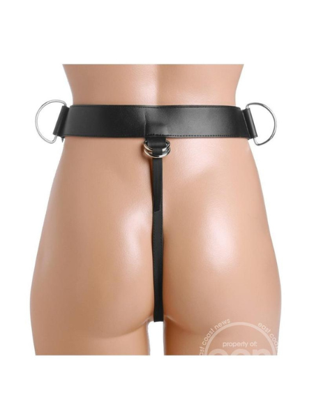 STRAP U FLAUNT L STRAP ON HARNESS SYSTEM W/3 O RINGS - BLACK