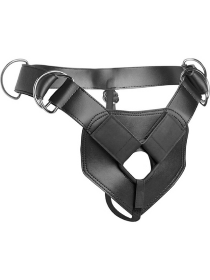 STRAP U FLAUNT L STRAP ON HARNESS SYSTEM W/3 O RINGS - BLACK