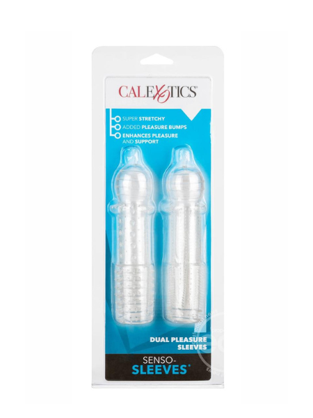 SENSO DUAL PLEASURE PENIS SLEEVE (2 PACK) - CLEAR