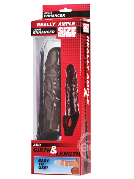 SIZE MATTERS REALLY AMPLE PENIS ENHANCER SHEATH- CHOCOLATE