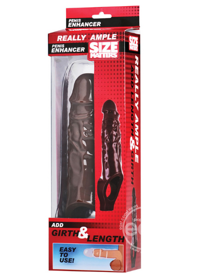 SIZE MATTERS REALLY AMPLE PENIS ENHANCER SHEATH- CHOCOLATE