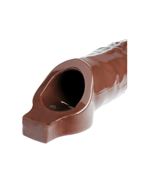 SIZE MATTERS REALLY AMPLE PENIS ENHANCER SHEATH- CHOCOLATE