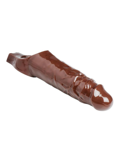 SIZE MATTERS REALLY AMPLE PENIS ENHANCER SHEATH- CHOCOLATE