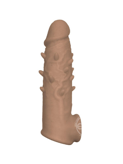 NATURAL REALSKIN SPIKED VIBRATING PENIS XTENDER