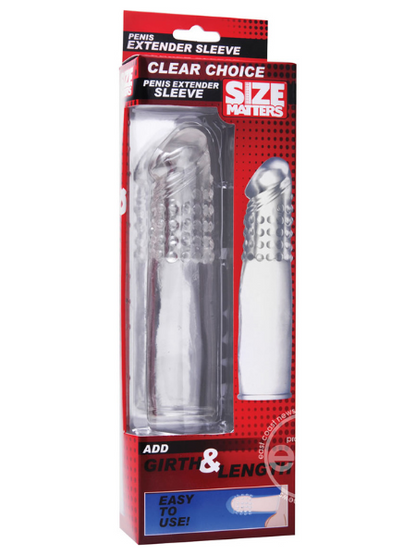 SIZE MATTERS CLEAR CHOICE PENIS EXTENSION SLEEVE