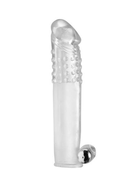 SIZE MATTERS CLEAR SENSATIONS PENIS EXTENDER VIBRO SLEEVE WITH BULLET