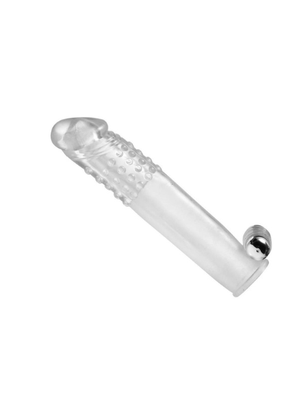 SIZE MATTERS CLEAR SENSATIONS PENIS EXTENDER VIBRO SLEEVE WITH BULLET