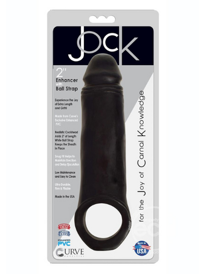 JOCK REALISTIC PENIS ENHANCER WITH BALL STRAP 2IN