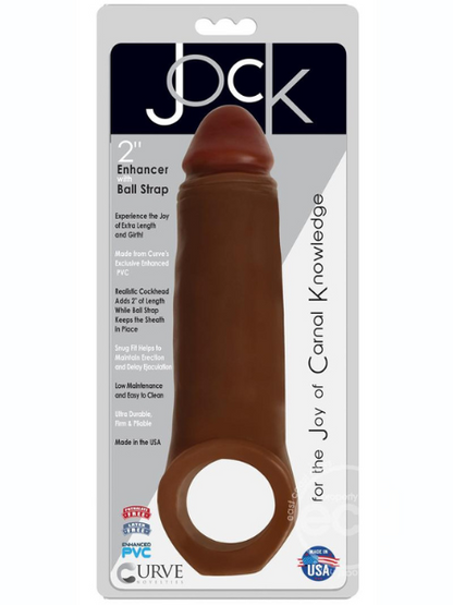 JOCK REALISTIC PENIS ENHANCER WITH BALL STRAP 2IN