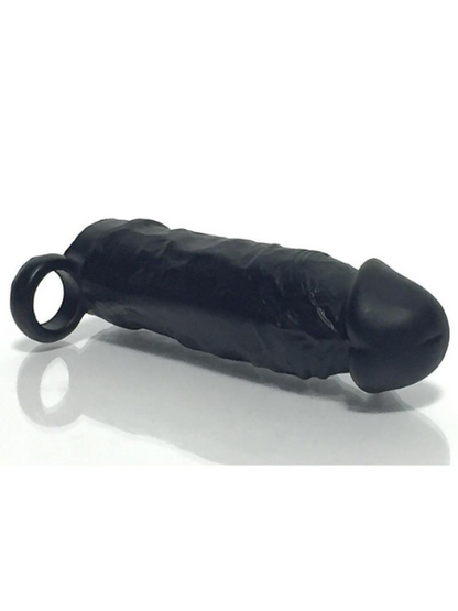 BONEYARD MEATY 3X STRETCH SILICONE PENIS EXTENDER 6.5IN - BLACK