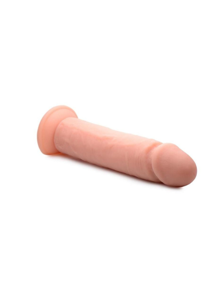 SILICONE VIBRATING REMOTE CONTROL RECHARGEABLE DILDO 9IN - VANILLA