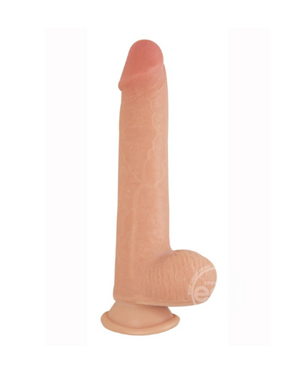 REALCOCKS SLIDERS DILDO WITH BALLS 8IN - VANILLA