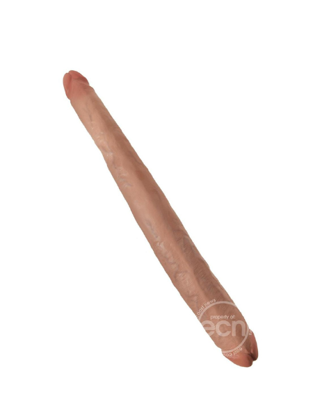 KING COCK TAPERED DOUBLE DILDO 16IN - CARAMEL