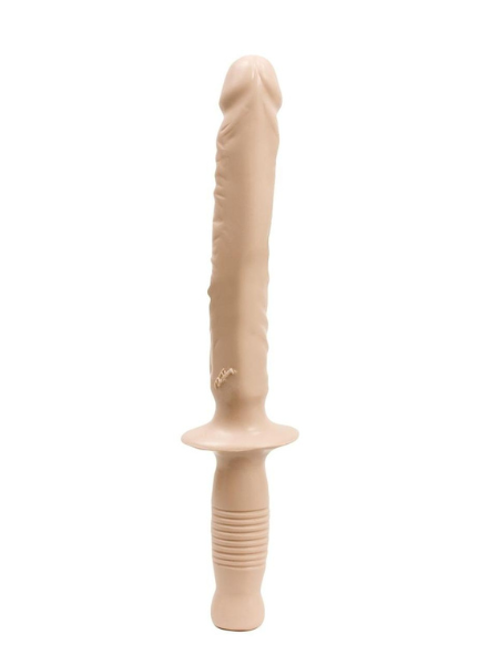 CLASSIC THE MANHANDLER WITH HANDLE DILDO 10IN - VANILLA