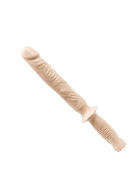 CLASSIC THE MANHANDLER WITH HANDLE DILDO 10IN - VANILLA