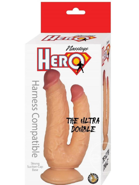 HERO THE ULTRA DOUBLE DILDO WITH SUCTION CUP