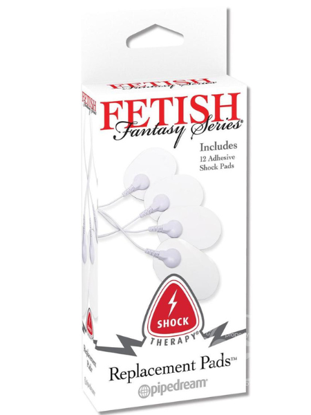 FETISH FANTASY SERIES SHOCK THERAPY REPLACEMENT PADS (12 PACK) - WHITE