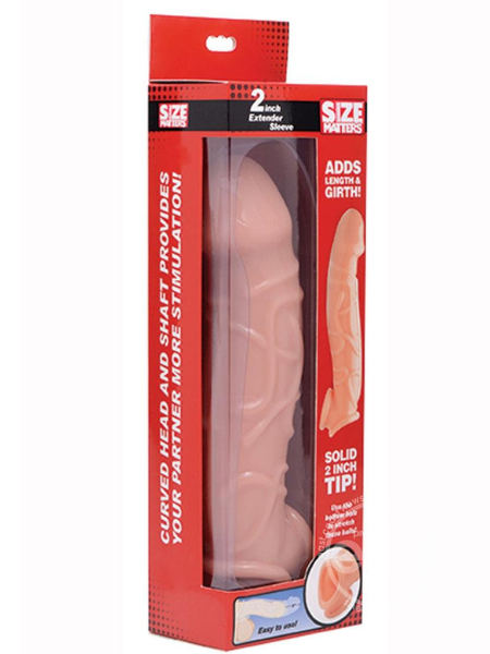 SIZE MATTERS PENIS EXTENDER SLEEVE 2IN - VANILLA