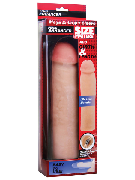 SIZE MATTERS MEGA ENLARGER SLEEVE PENIS ENHANCER - VANILLA