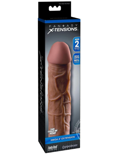 FANTASY X-TENSIONS MEGA 2IN EXTENSION SLEEVE 8IN - CHOCOLATE