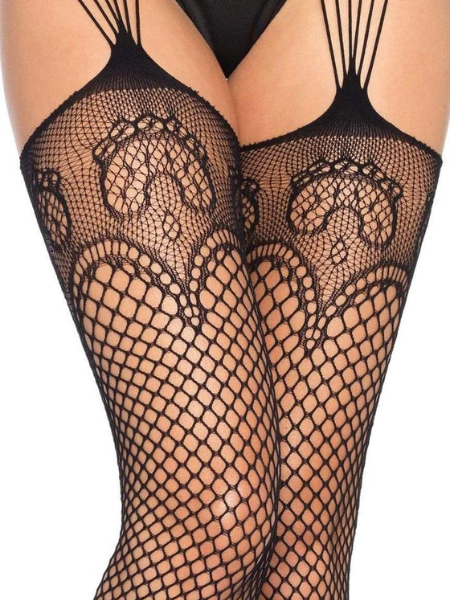 DUCHESS GARTER BELT FISHNET STOCKINGS