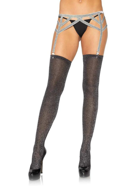 SHIMMER LUREX ELASTIC GARTER BELT