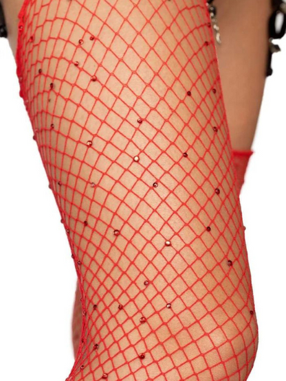 BRIELLE RHINESTONE FISHNET STOCKINGS