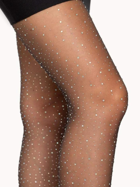 SHEER RHINESTONE PANTYHOSE