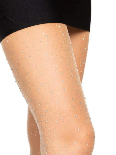 SHEER RHINESTONE PANTYHOSE