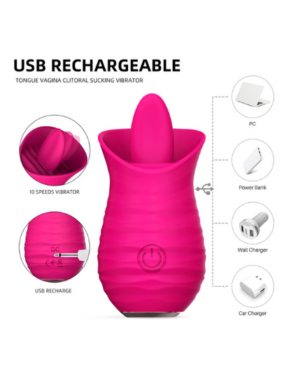 LICKING TONGUE WATERPROOF VIBRATOR