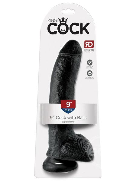 KING COCK DILDO WITH BALLS 9 INCH