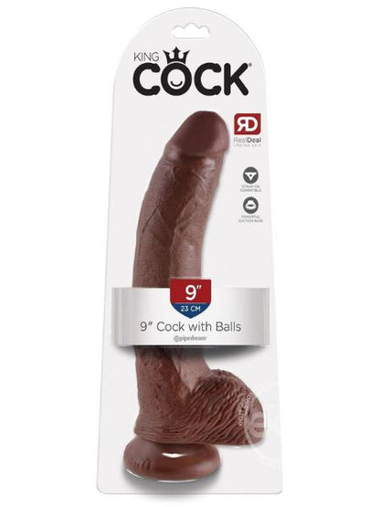 KING COCK DILDO WITH BALLS 9 INCH