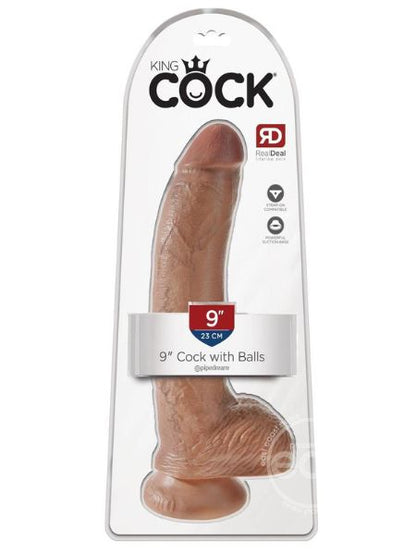 KING COCK DILDO WITH BALLS 9 INCH