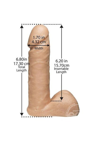 VAC-U-LOCK ULTRA SKIN DILDO 6 IN