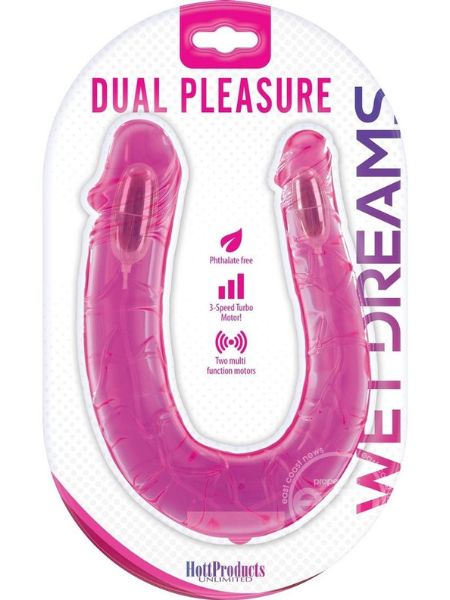 WET DREAMS DUAL PLEASURE FRENZY DOUBLE DONG 12 IN - PINK