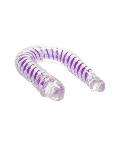 ART DECO AC/DC DOUBLE DILDO 12.5 IN - PURPLE