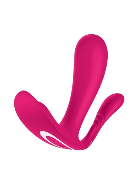 "TOP SECRET+" CONNECT APP RECHARGEABLE SILICONE WEARABLE VIBRATOR - PINK