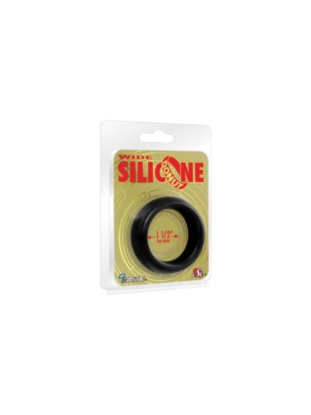 WIDE SILICONE DONUT - BLACK (1.5/38MM)