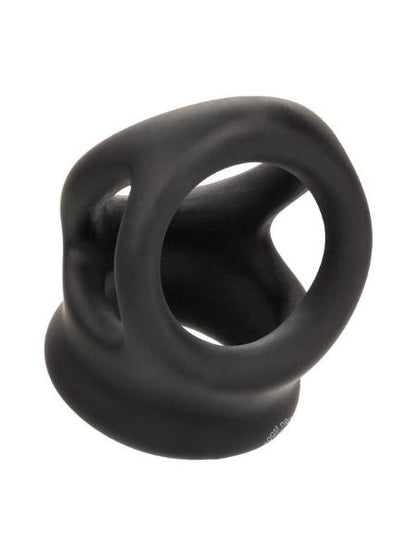 ALPHA LIQUID SILICONE DUAL CAGE & RING - BLACK