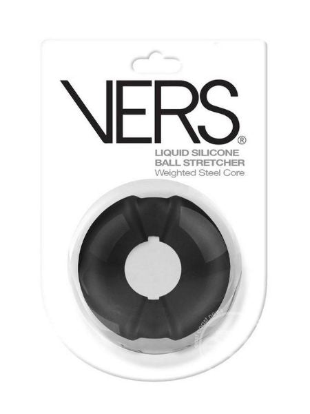 VERS LIQUID SILICONE BALL STRETCHER WEIGHTED STEEL CORE - BLACK