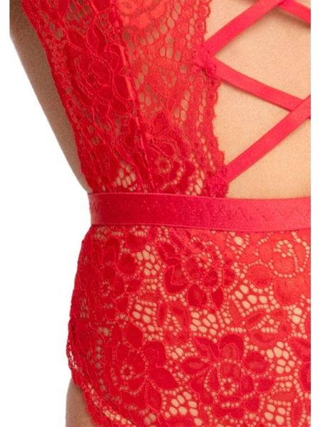 INSATIABLE CROTCHLESS LACE TEDDY